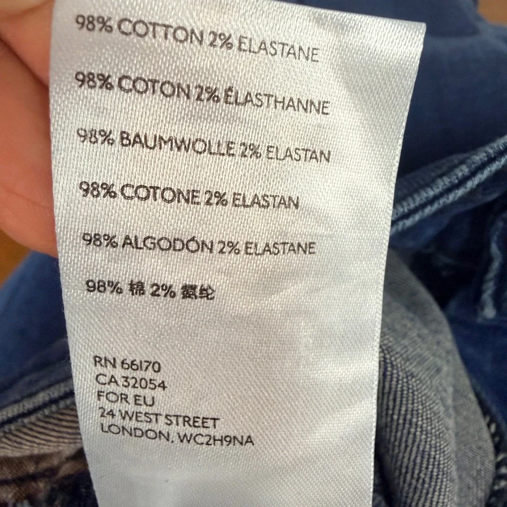 Free People Jeans Women 27 Blue Just Float On Flare High Rise Raw Hem Stretch